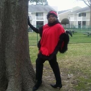 RED N BLACK HAT&COAT SET